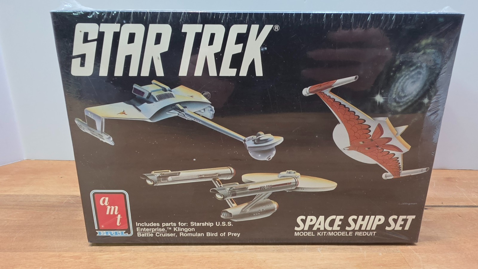 AMT ERTL Star Trek Space Ship Set Model Kit 6677 Enterprise Romulan Klingon NEW