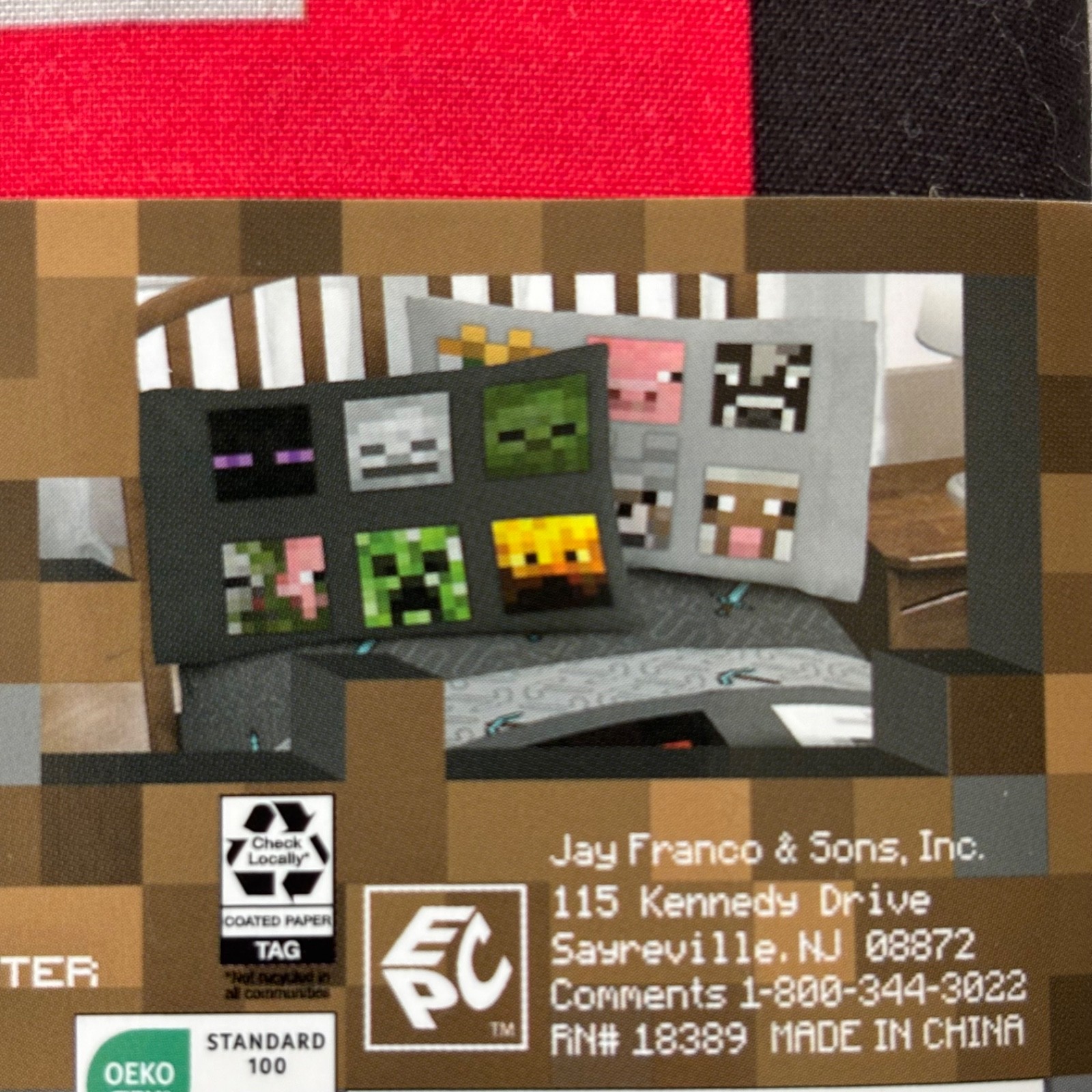 Minecraft Reversible Standard Pillow Case. New. 1 Pack. Enderman, Creeper, Etc