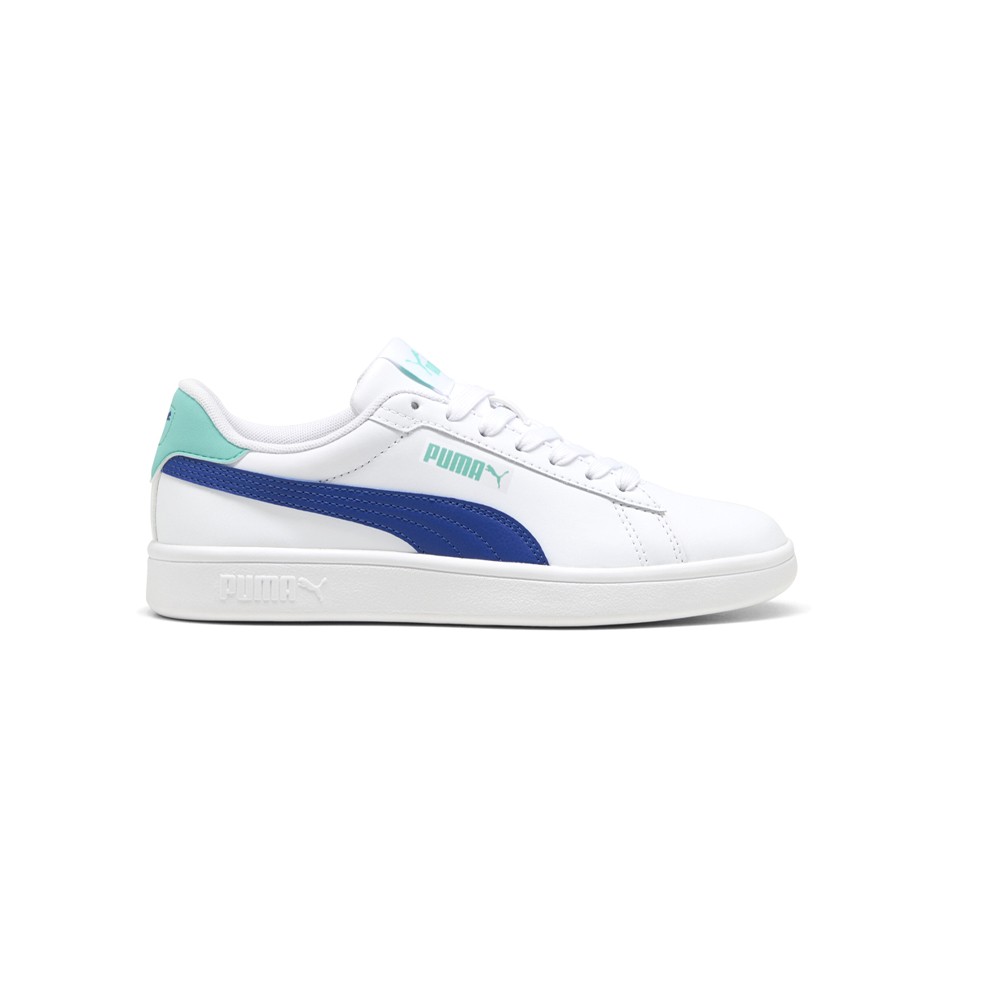 PUMA Smash 3.0 Leather Lace Up  Youth Boys White Sneakers Casual Shoes 39203118