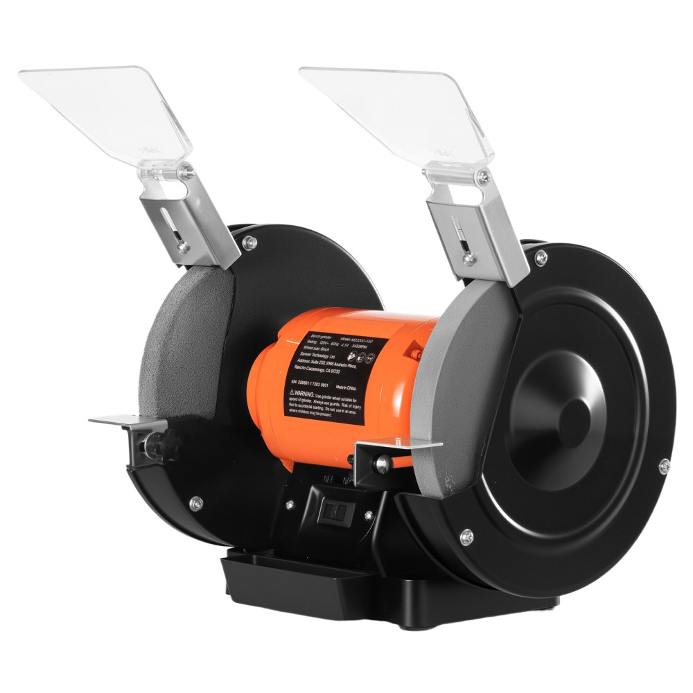 8" 550W 3450RPM Bench Grinder Adjustable Eye Shield Grinding Sharpener