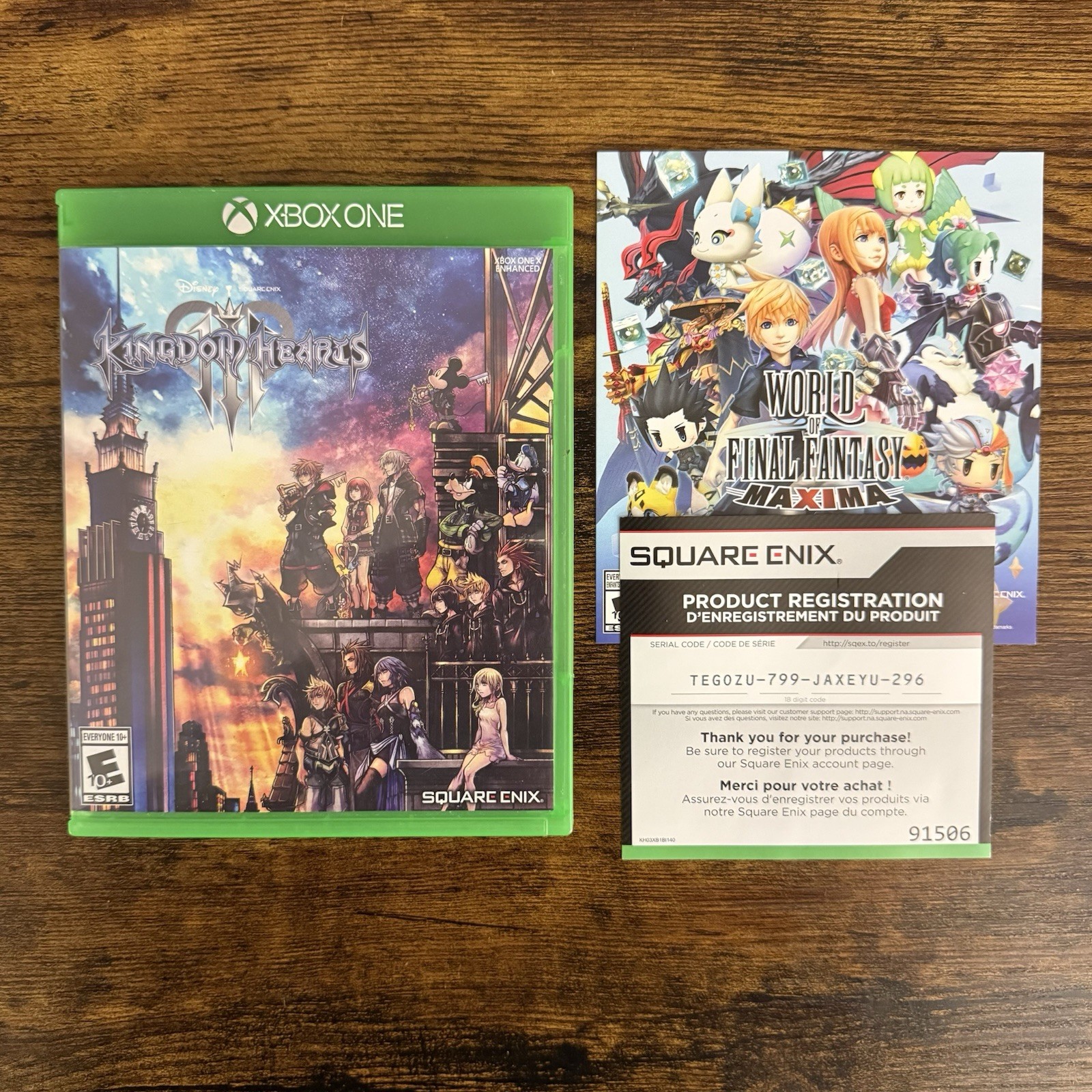 Original Box Case Xbox One XB1 - KINGDOM HEARTS III 3