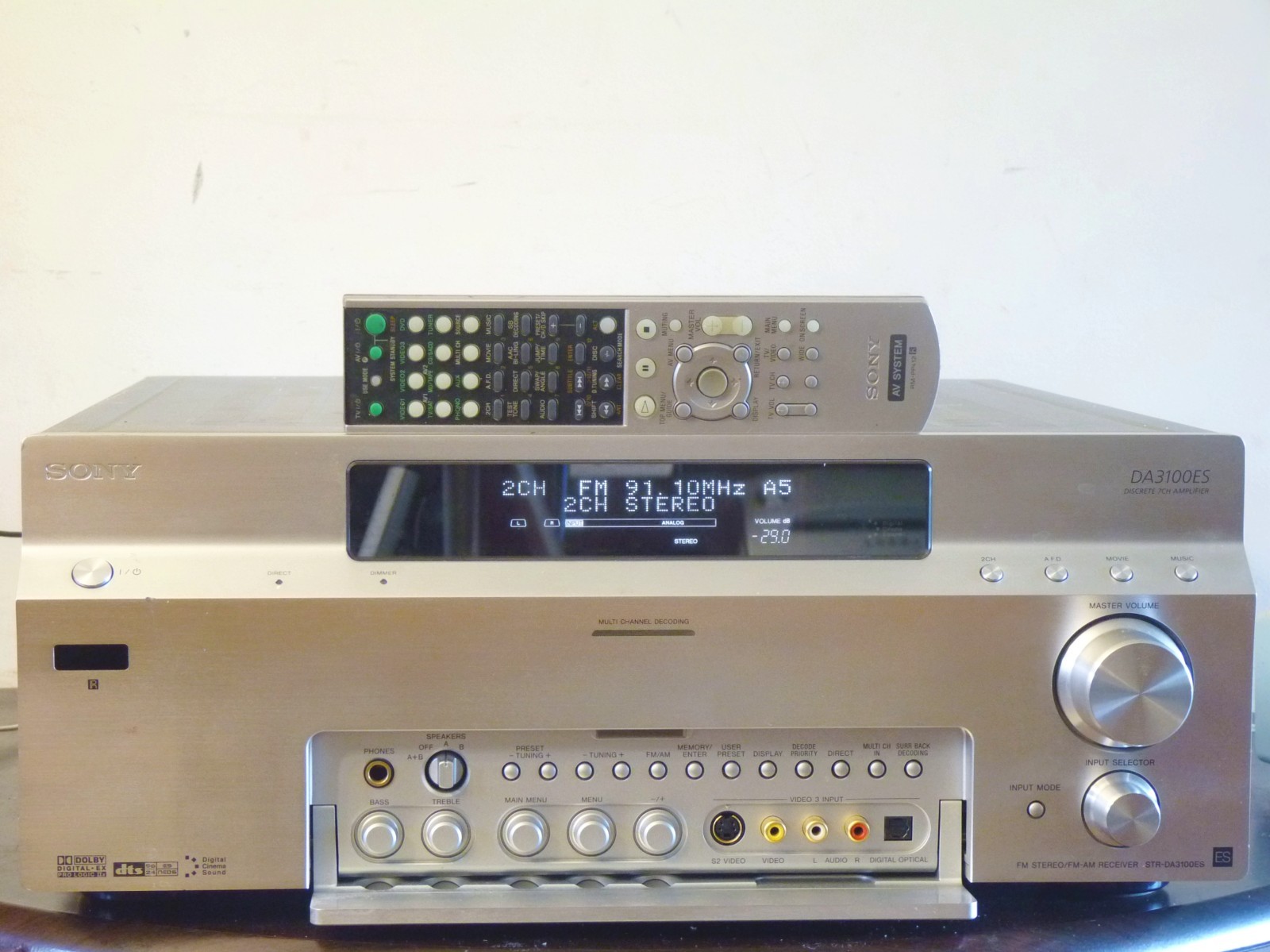 Sony STR-DA3100ES, A/V 7.2ch Receiver, bundled Remotes, Tested