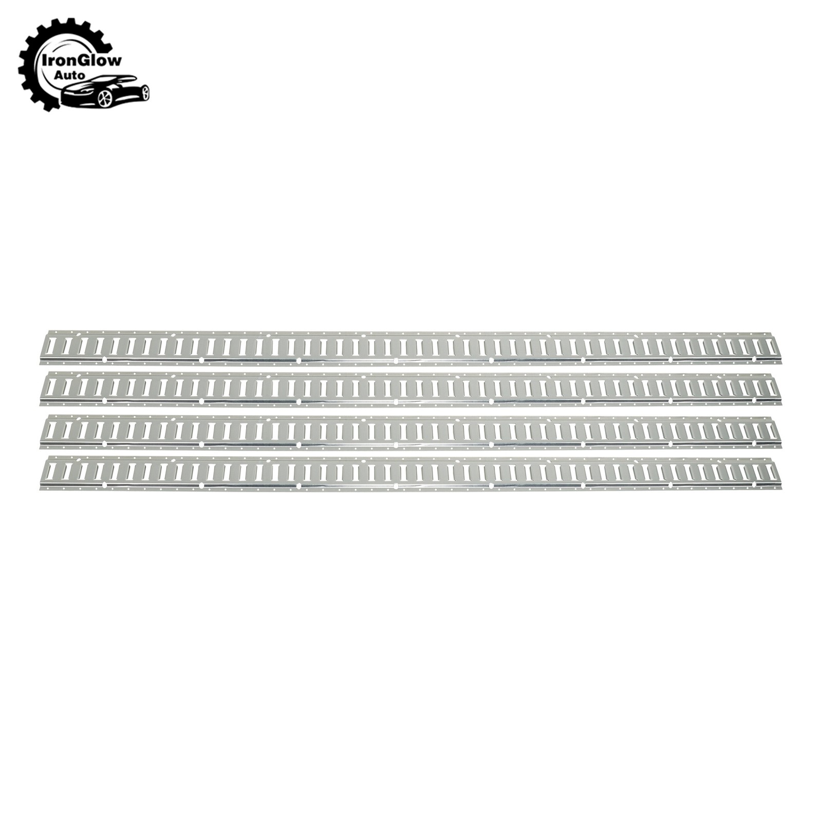 28 Piece 8' Galvanized E Track Rail Set Silver Finish For Large Cargo Trailers