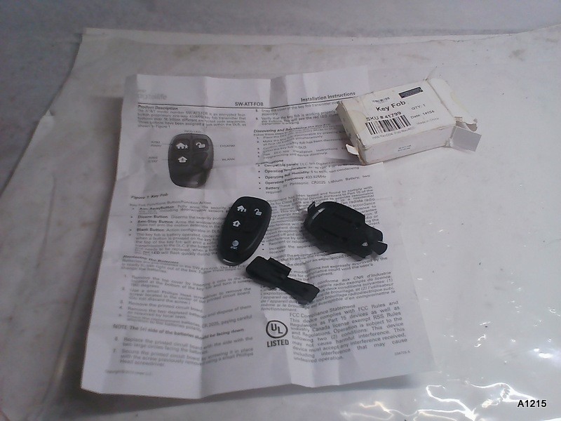 AT&T Digital Life Security Wireless Remote Key Fob SW-ATT-FOB #41799