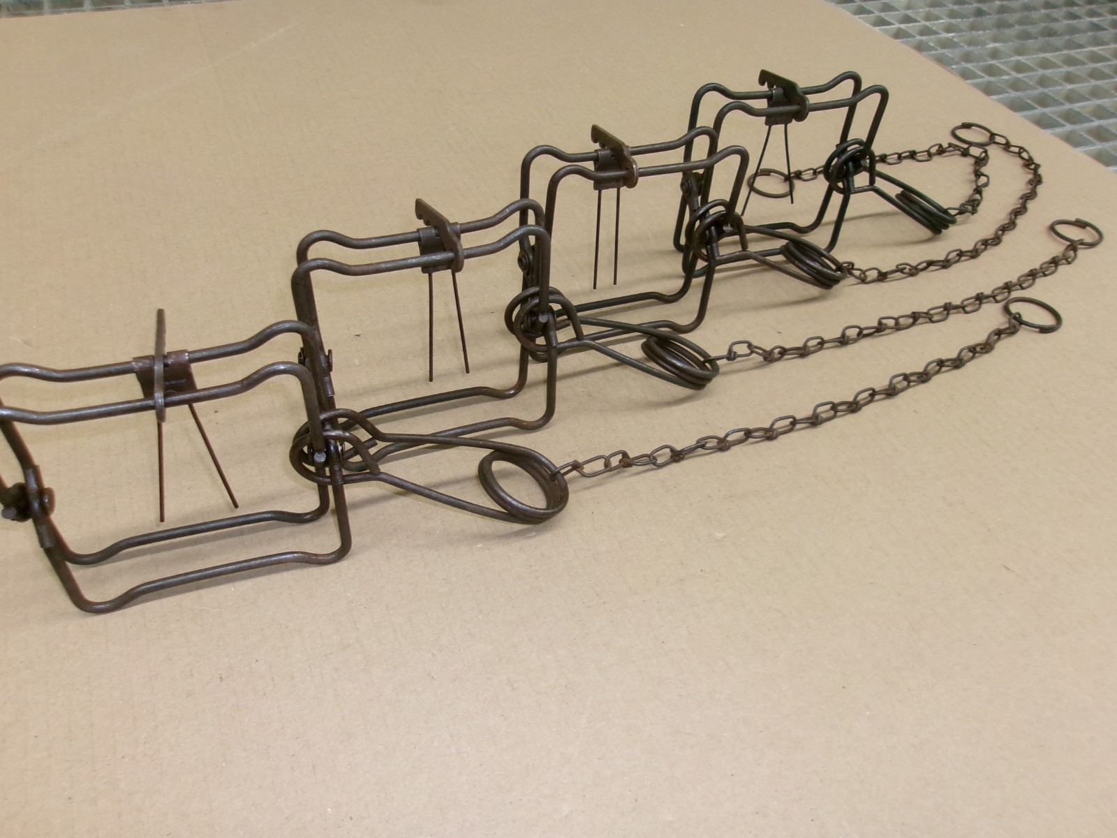 4) Duke 110 Body Grip traps. Strong Springs! Mink & Muskrat trapping.