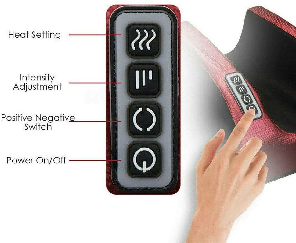 Shiatsu Electric Foot Calf Massager with Hot Compress Heating Therapy Kneading