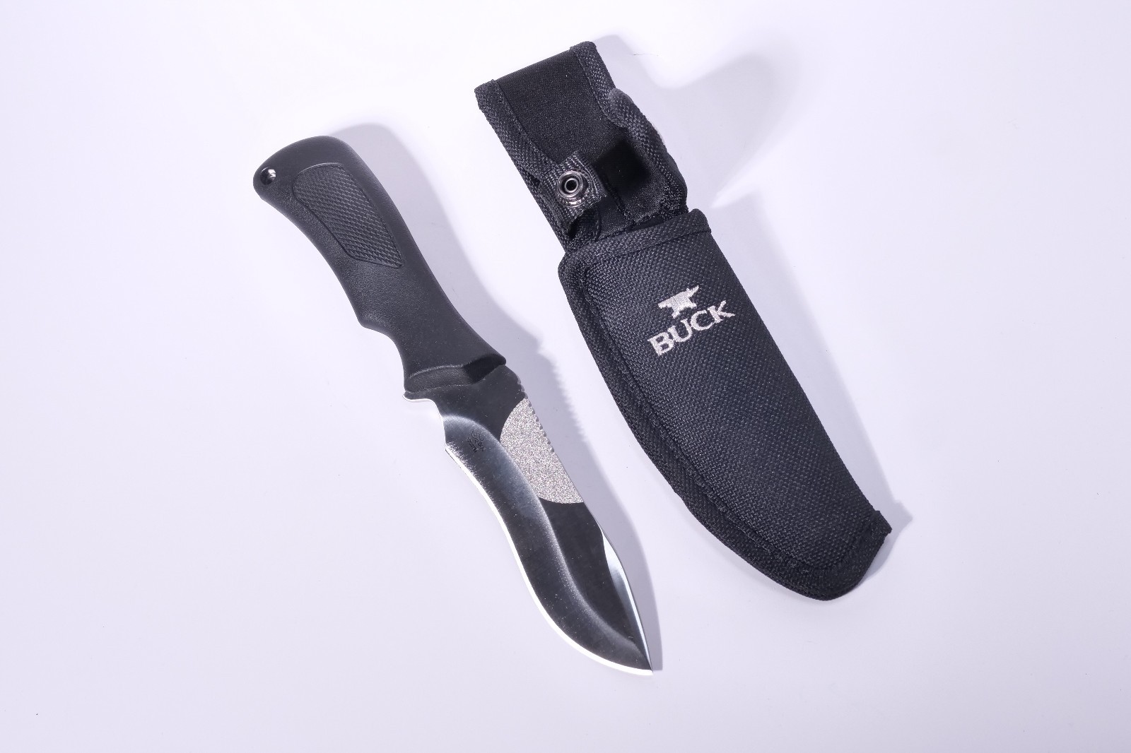 Buck Knife 487 - Ergohunter Fixed Blade Hunting Knife w/ Box and Sheath Mint