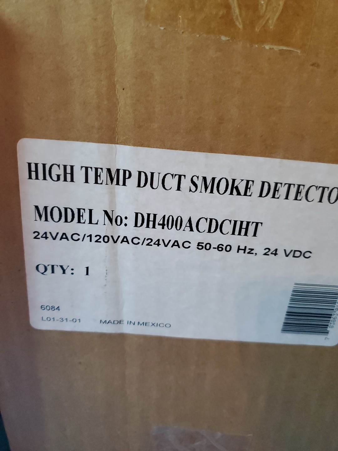 New High Temp Duct Smoke Detector System Sensor DH400ACDCIHT