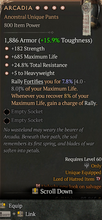 Diablo 4 S12 Season 12 4GA Arcadia special affix High roll 7.8%