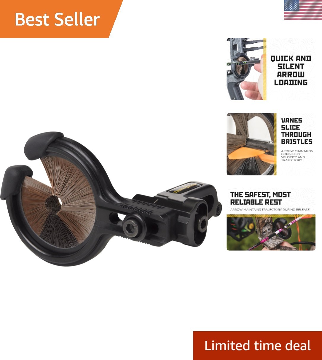 Whisker Biscuit Arrow Rest - Ambidextrous Design for Stealthy Bow Hunting