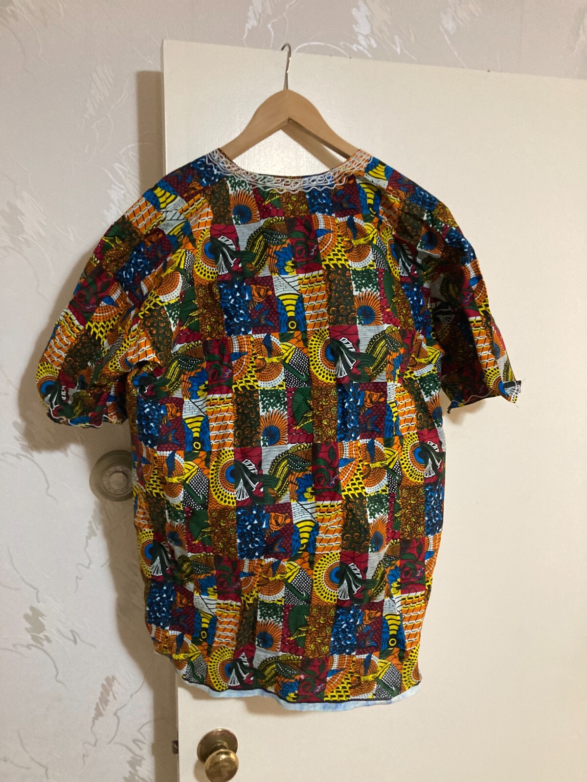 Dashiki Men Shirt and Pants - Red Orange Blue Yellow White