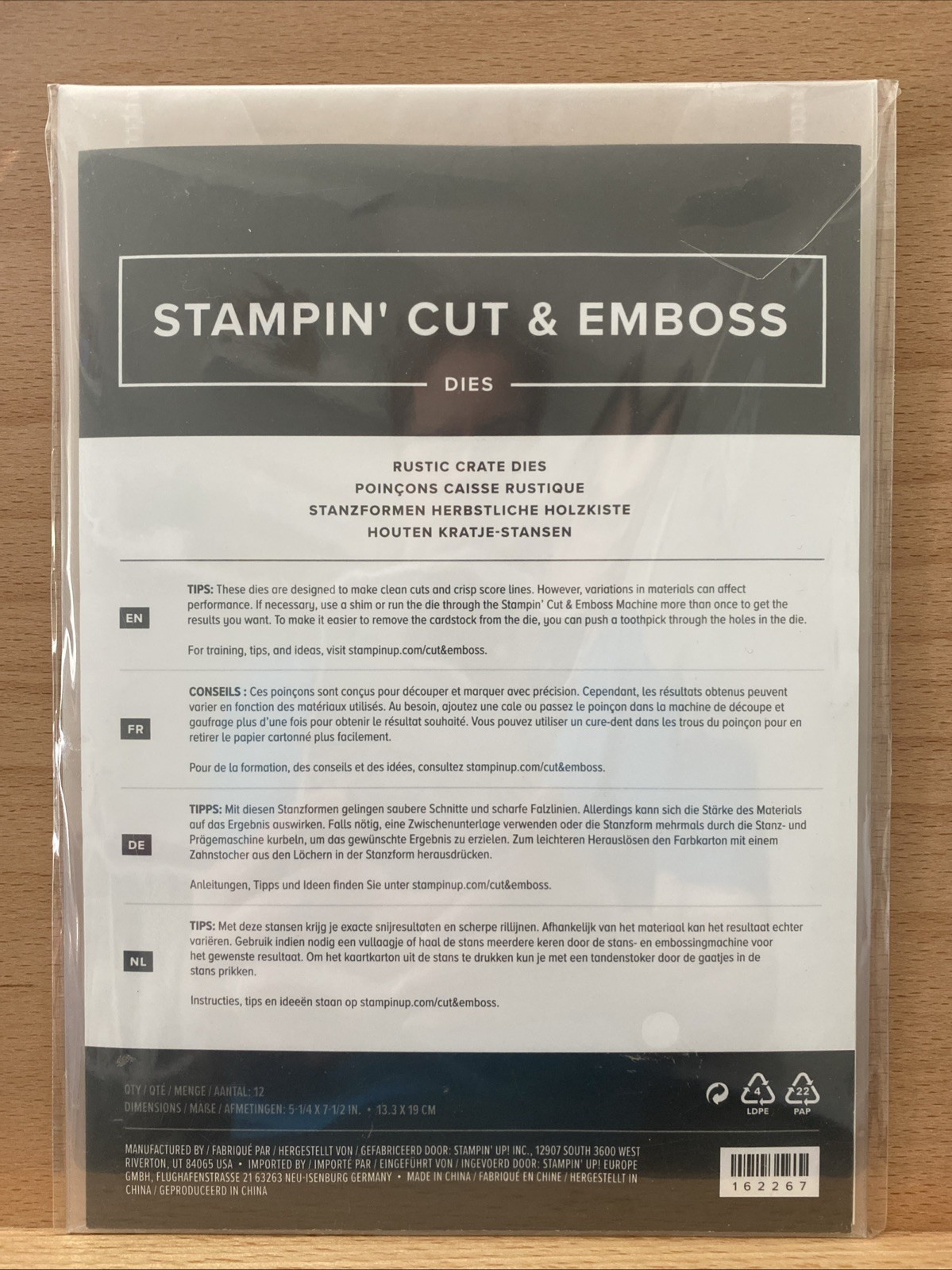 Stampin' Up! RUSTIC CRATE dies - NEW