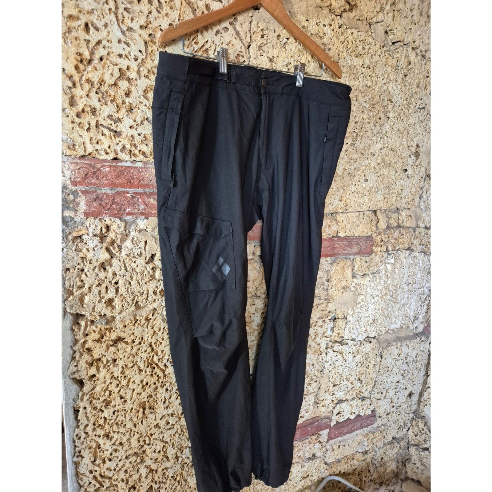 Black Diamond Mens L Black Schoeller Hiking Pants Outdoor Technical Stretch