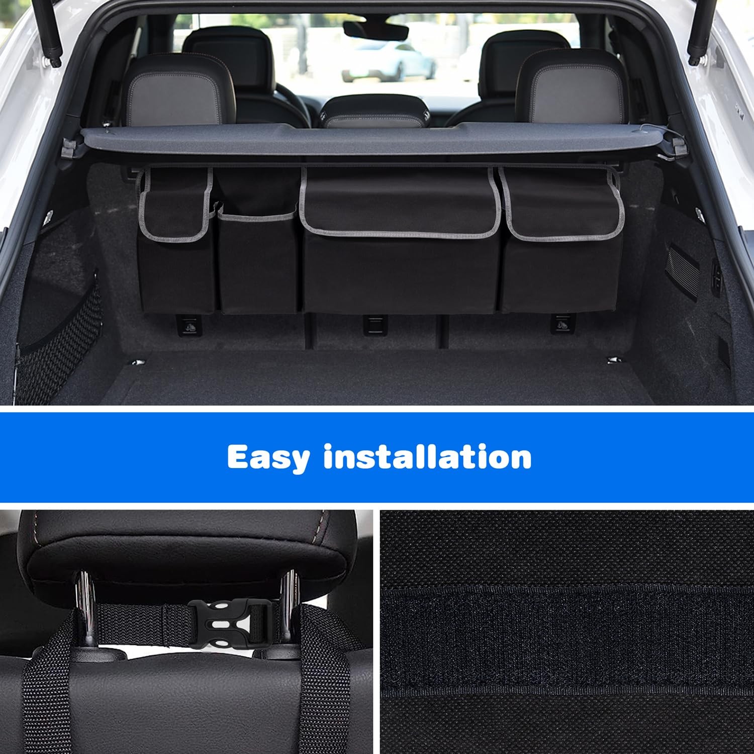 Car Trunk Organizer, Foldable SUV/MPV/Truck Storage Solution, Trunk Storage,