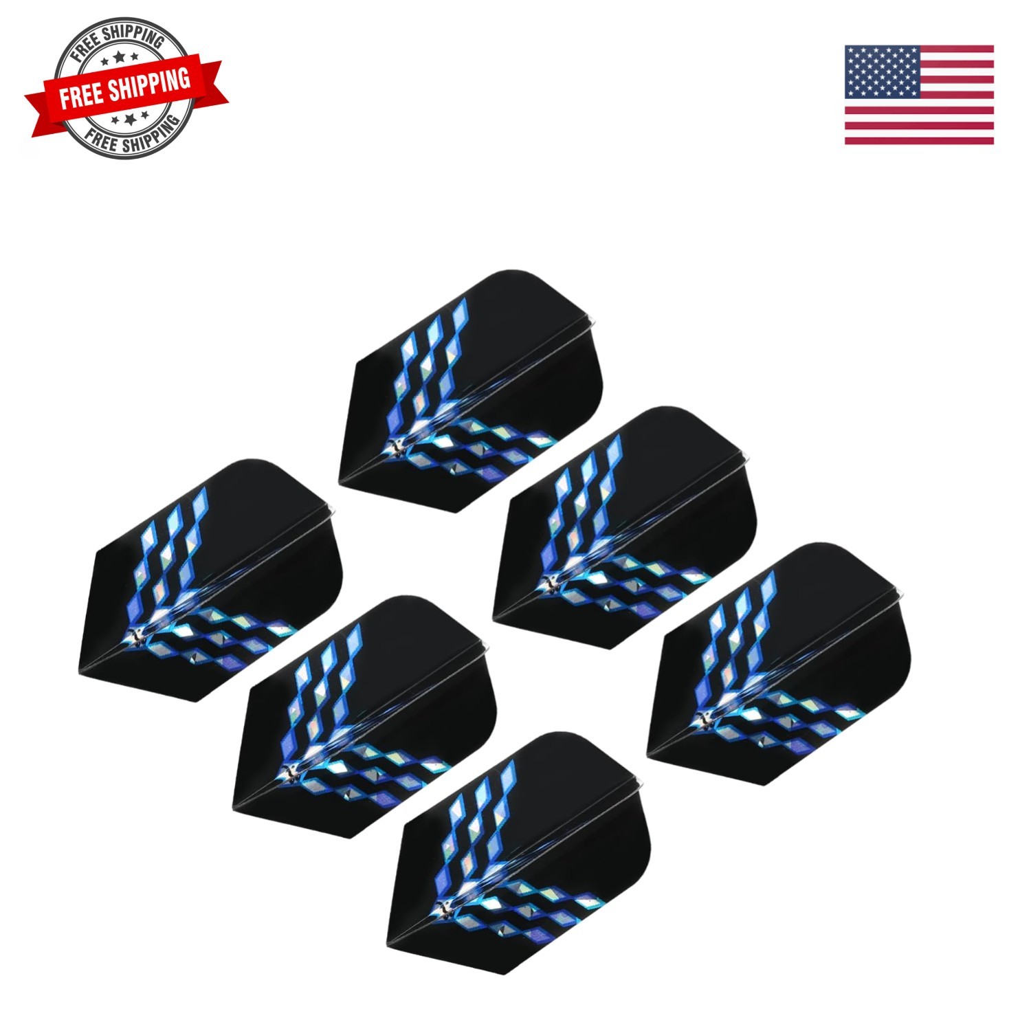 Slim Dart Flights, 6 Pack PET Unique Design Dart Accessories for Steel Tip Da...