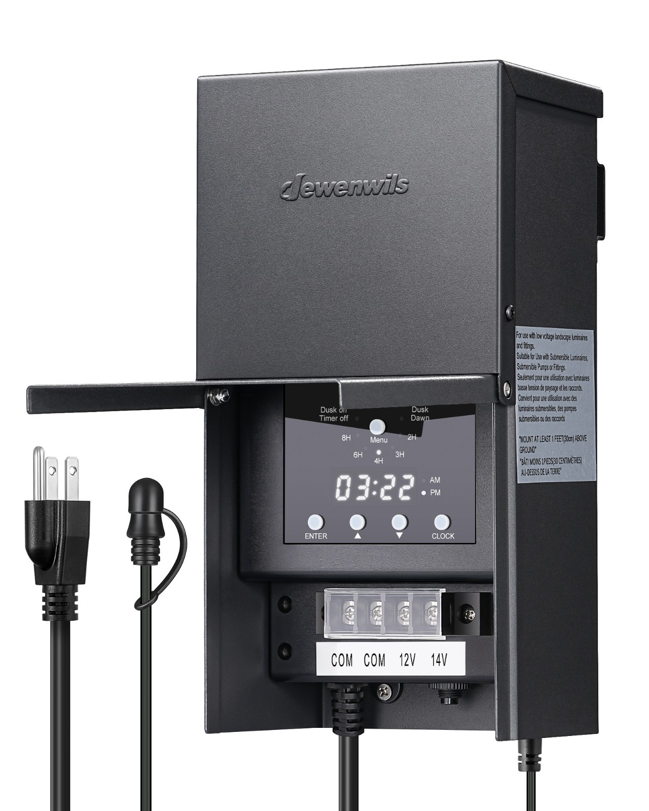 200WLow Voltage Landscape Lighting Transformer,120V AC to 12/14V AC,Weatherproof
