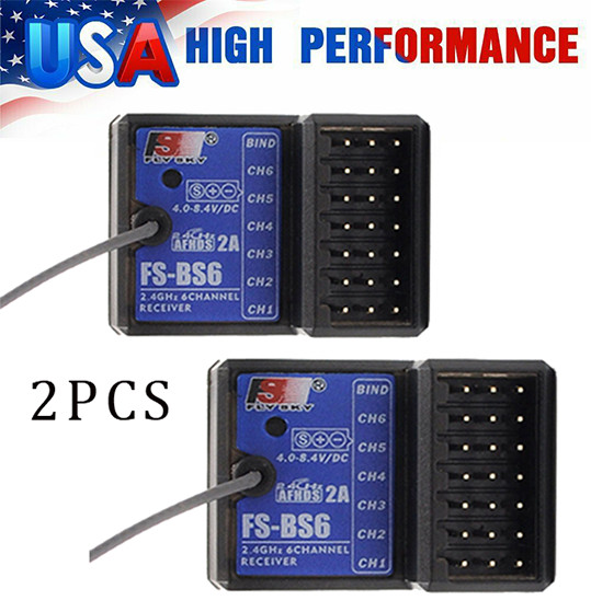 FlySky FS-BS6 Receiver 2.4G 6CH AFHDS2 For FlySky FS-GT5 Transmitter RC Car J2Q6