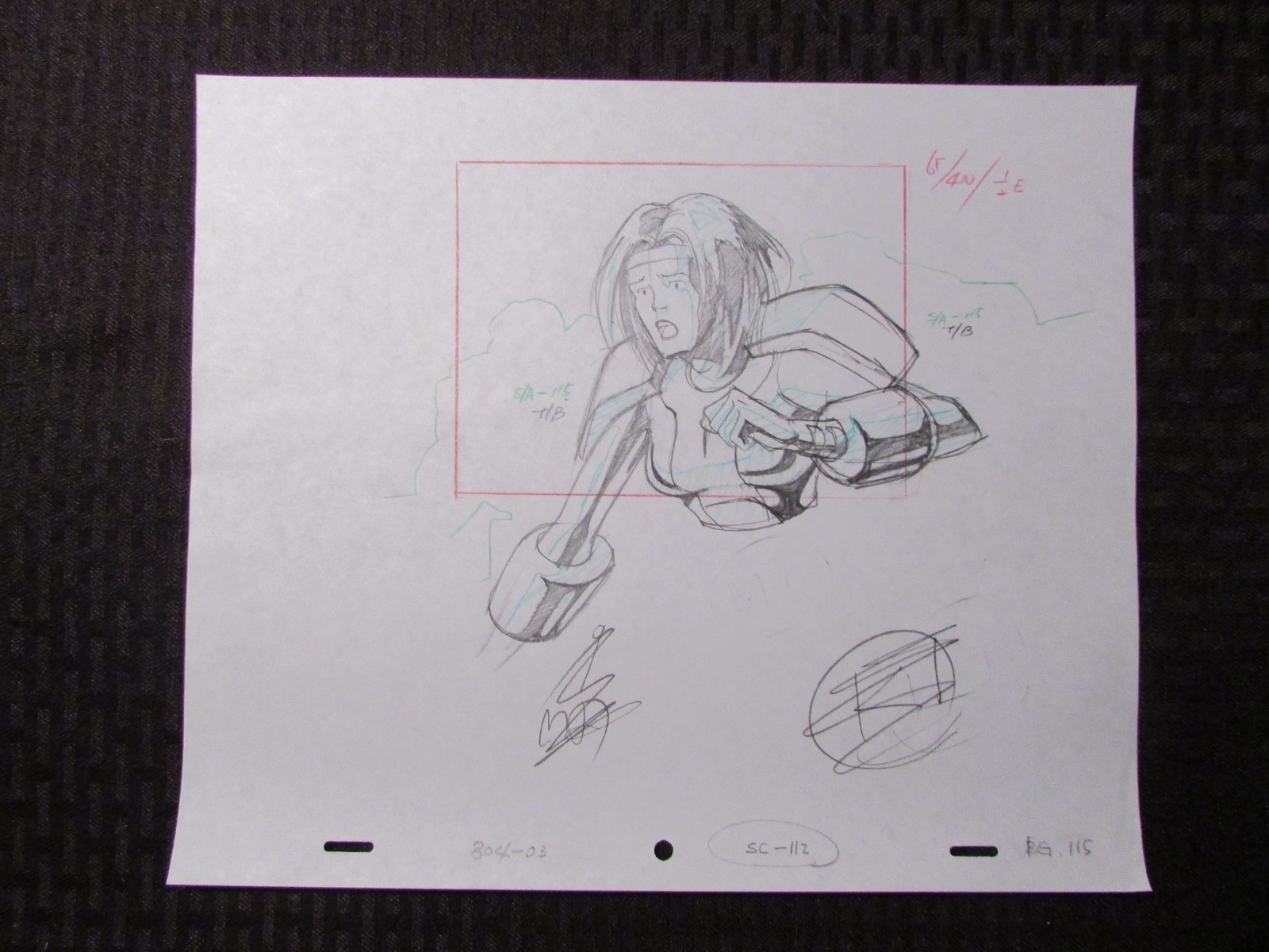 GI JOE Cartoon 12.5x10.5" Animation Detail Drawing FN+ 6.5 SC-112 S/A 115