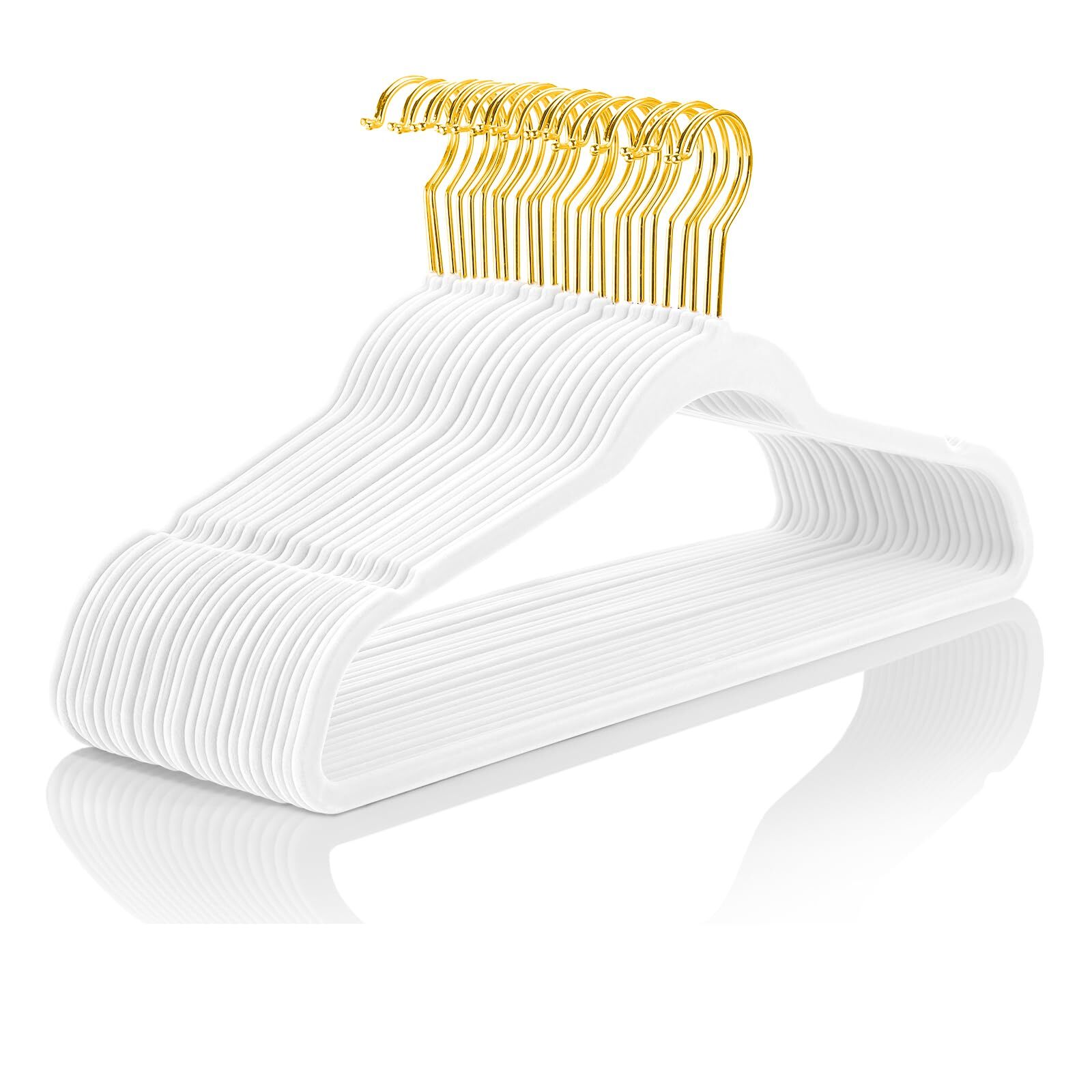 Premium Velvet Hangers Pack 60 Pcs Heavyduty - Non Slip Slimline - Velvet Sui...