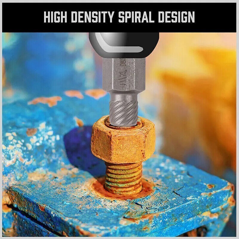 25 Pcs Multi-Spline Screw Extractor Set Hex Head Bit Socket Wrench Bolt Remover