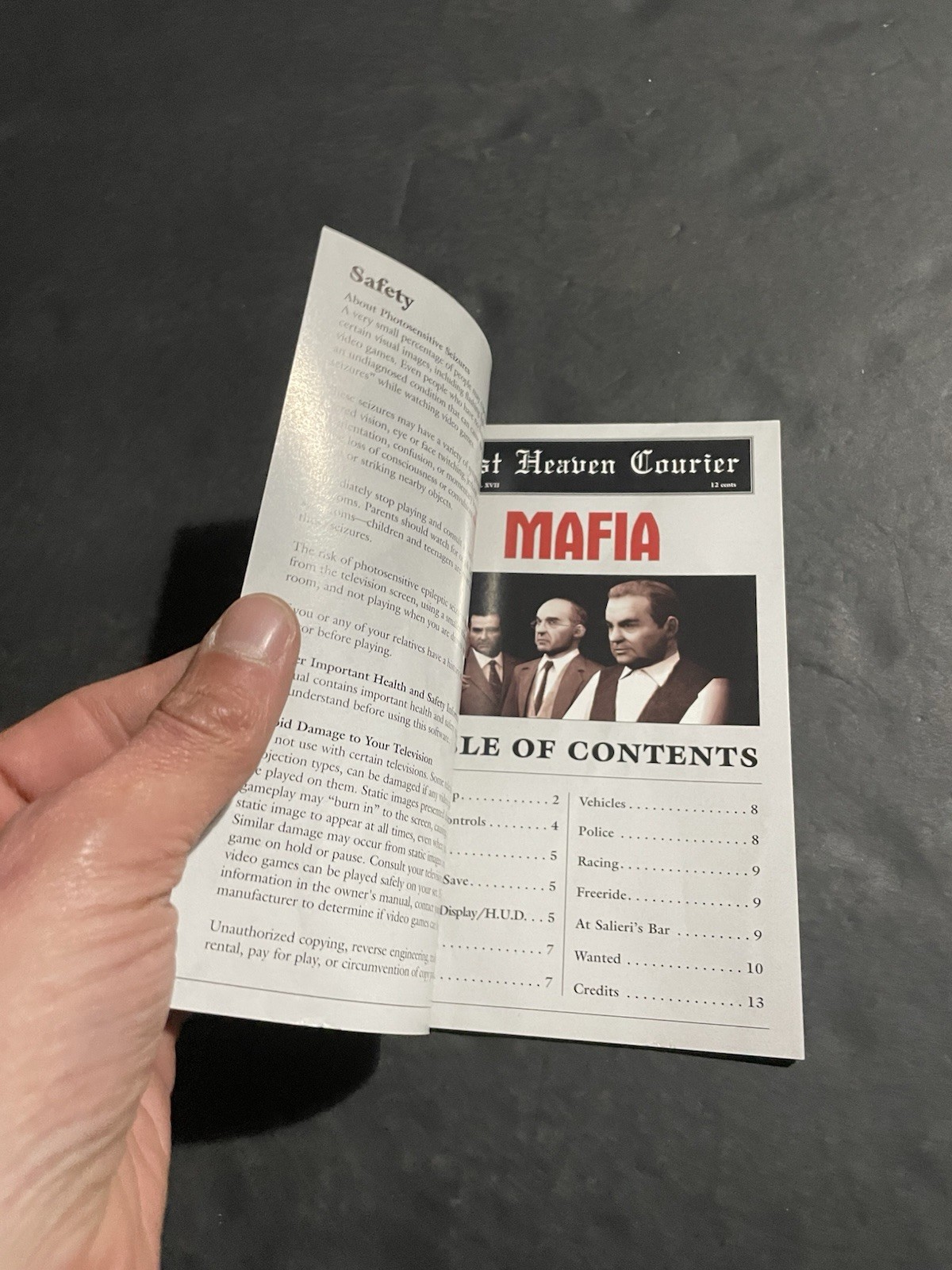 Mafia Xbox Manual only