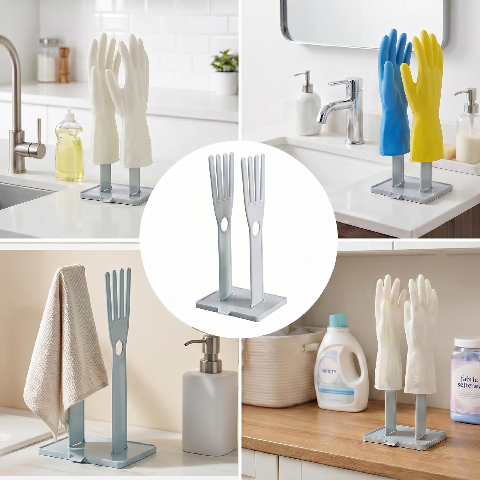 Kitchen Gloves Holder, Reusable Plastic Glove Drying Rack, Rubber Mitten Drye...