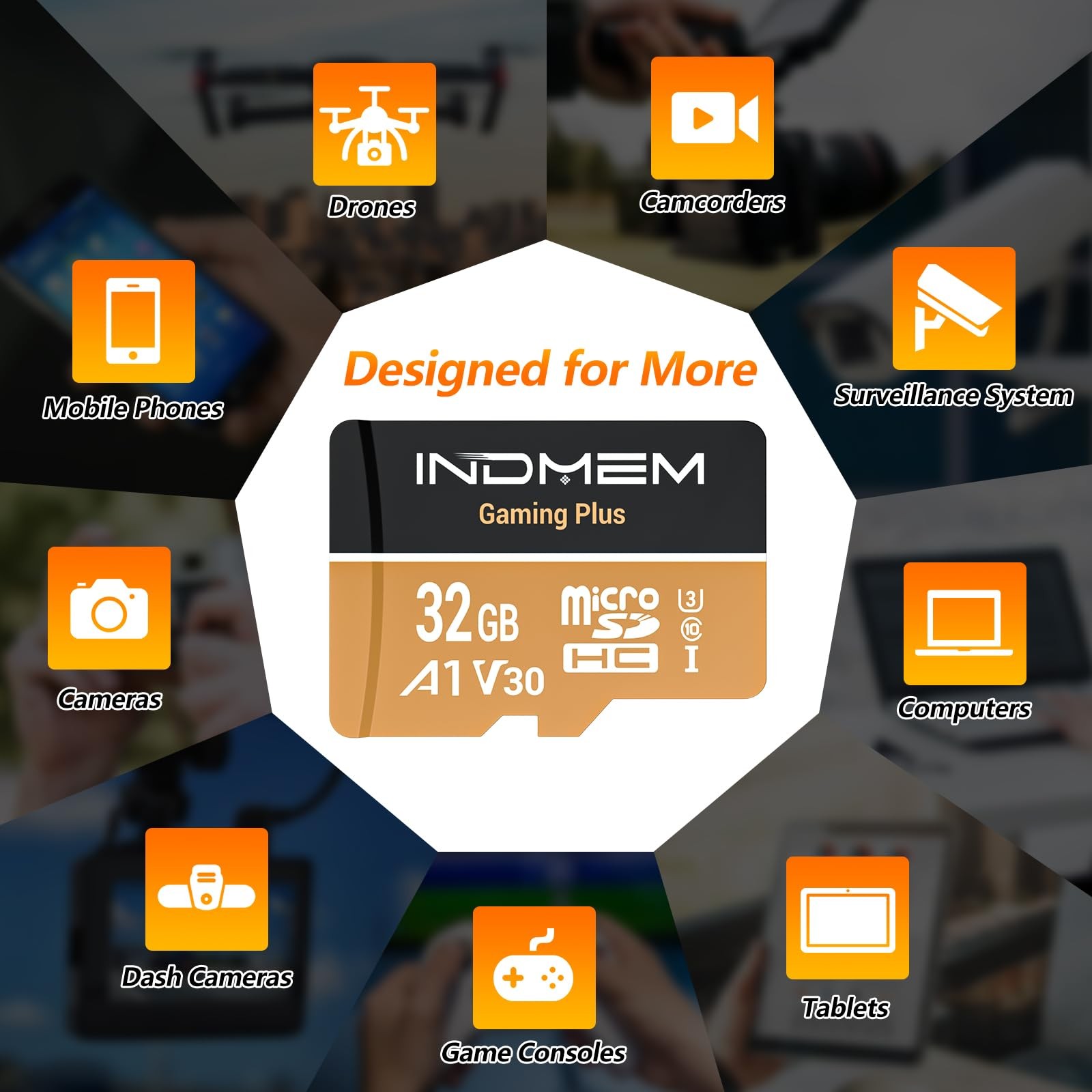 Micro SD Card 32GB High-Speed Performance (90MB/s Read, 25MB/s Write), with D...