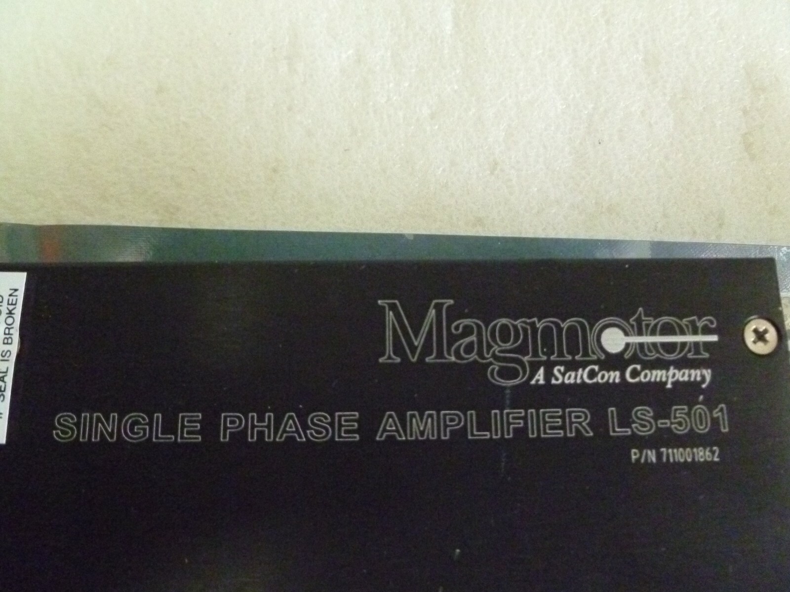 MAGMOTOR SINGLE PHASE AMPLIFIER LS-501