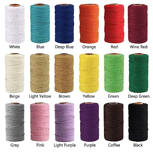 (109 Yards/1.5mm/35 Colors Optional) Macrame Cord Craft 1.5mm×109yards Black