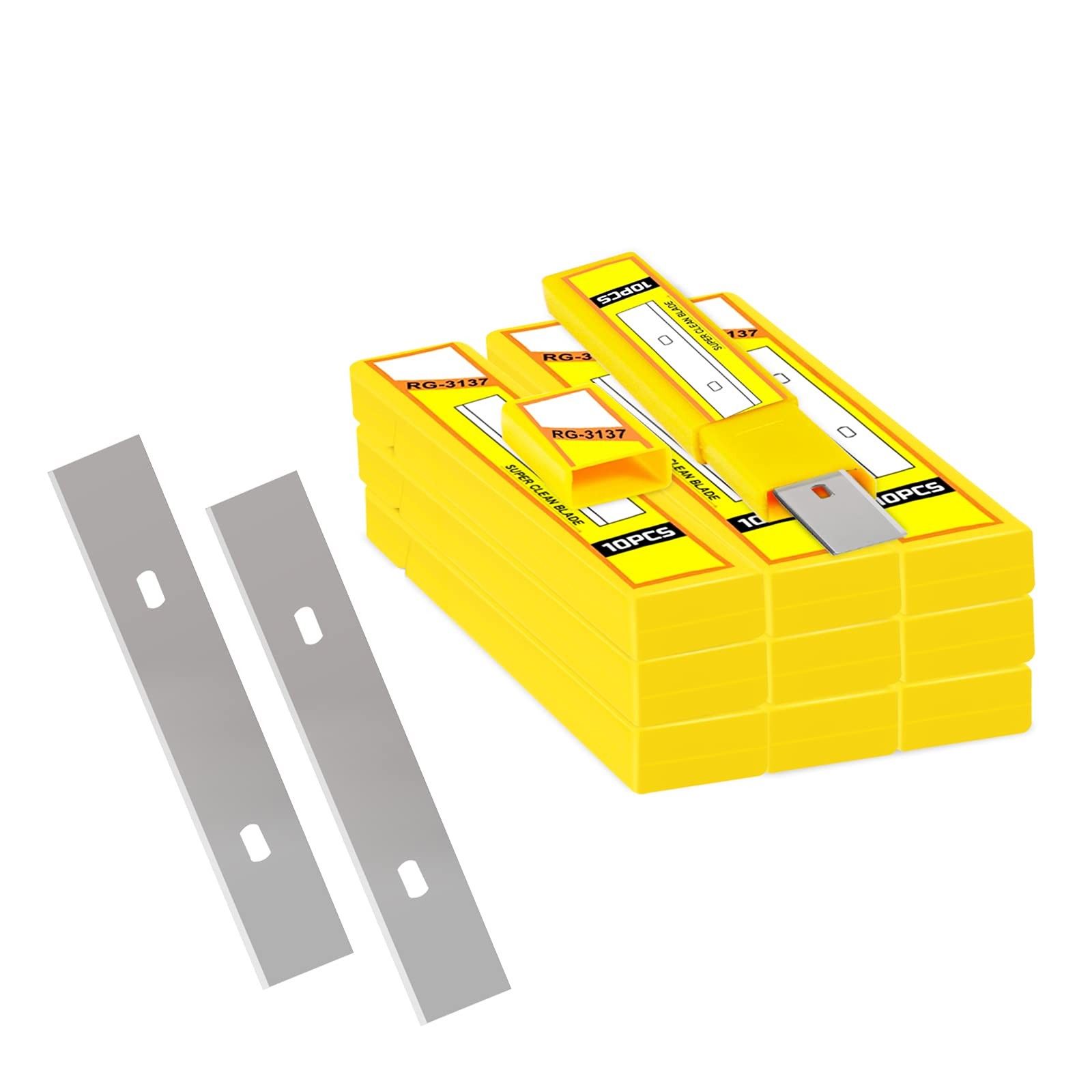 Scraper Blade 4 Inch 100Pcs Replacement Razor Blades for Cleaning Glass Wall Win