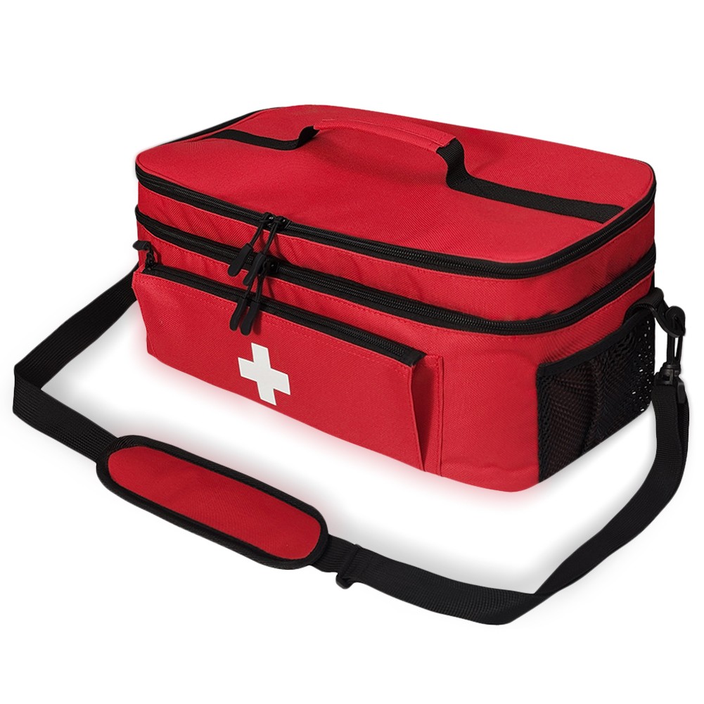 P ill Bottle Organizer with Lockable Zippers Medication Organizer for Home Trave