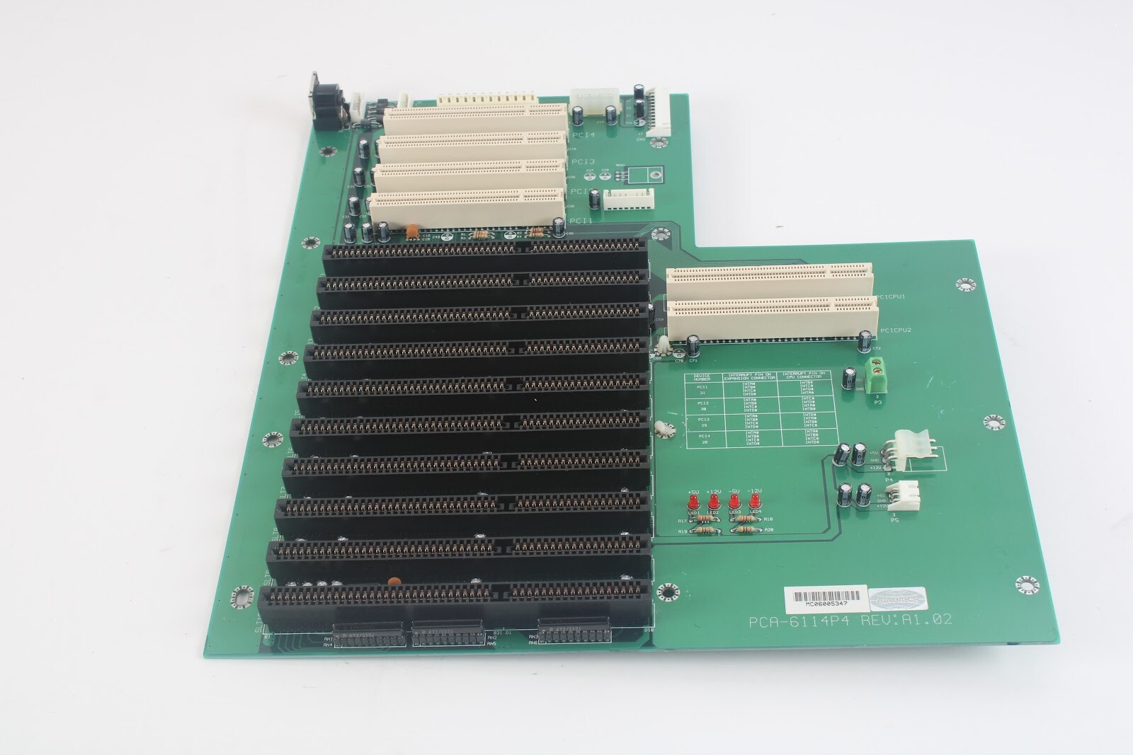 Advantech PCA-6114P4 REV:A1.02 14-Slot PICMG Backplane Board