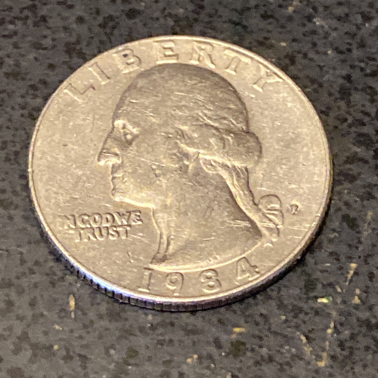1984 P  Washington Quarter • Filled In Mint Mark • #230925