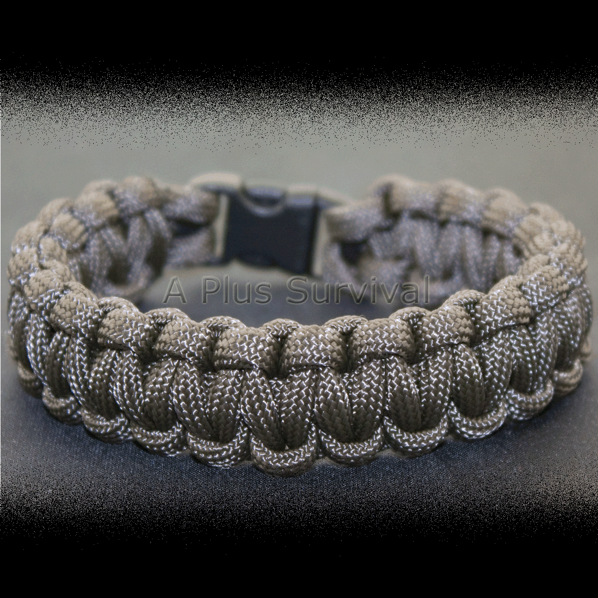Dark Grey Paracord Emergency Survival Rope Bracelet 550 LB - Made in the USA