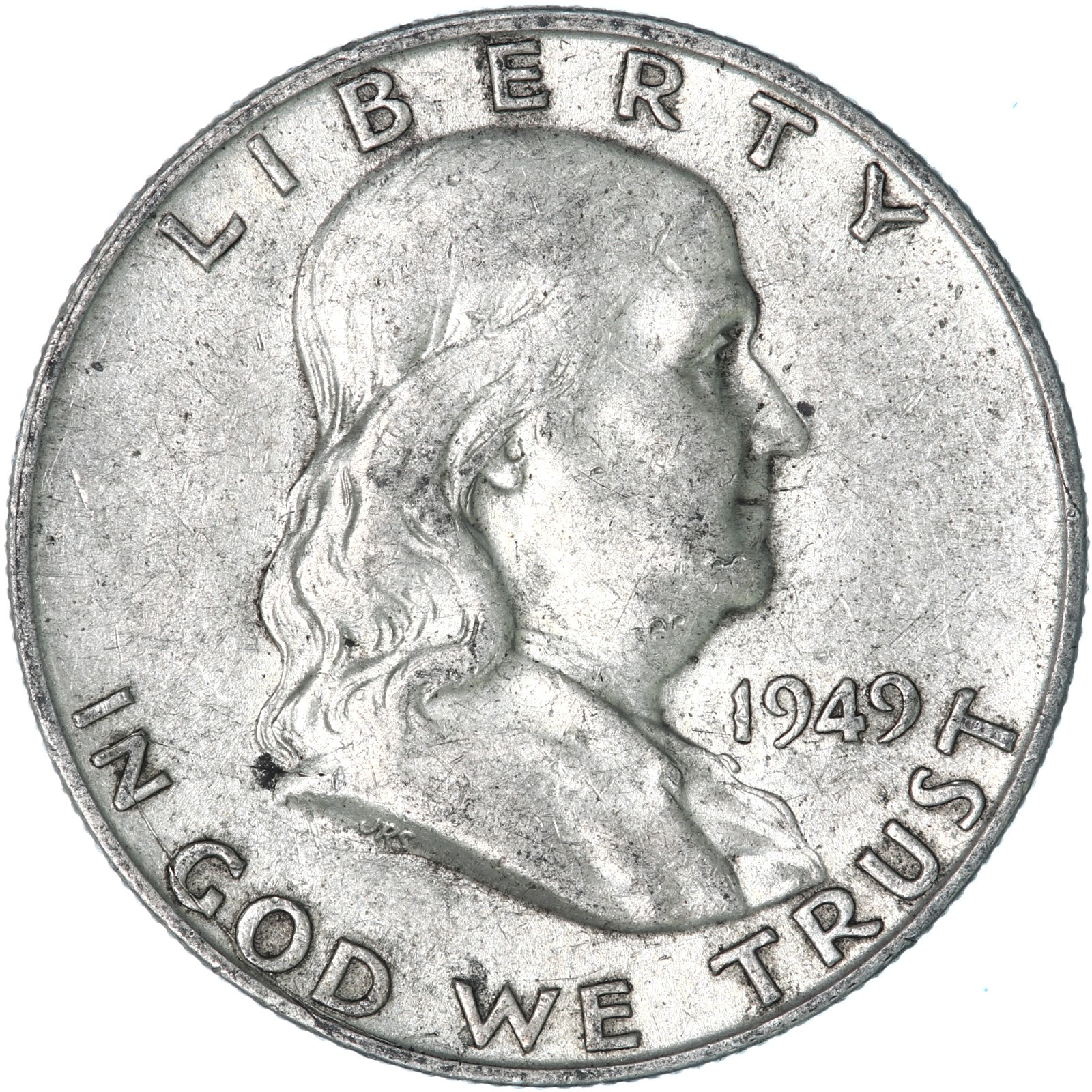 1949 D Franklin Half Dollar Extra Fine 90% Silver