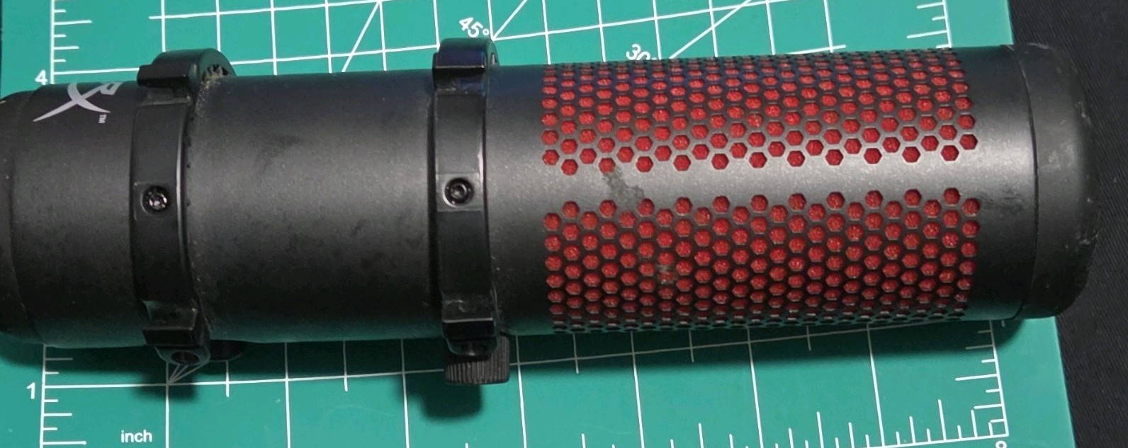 Hyper X quad cast microphone. Red/black. Works.