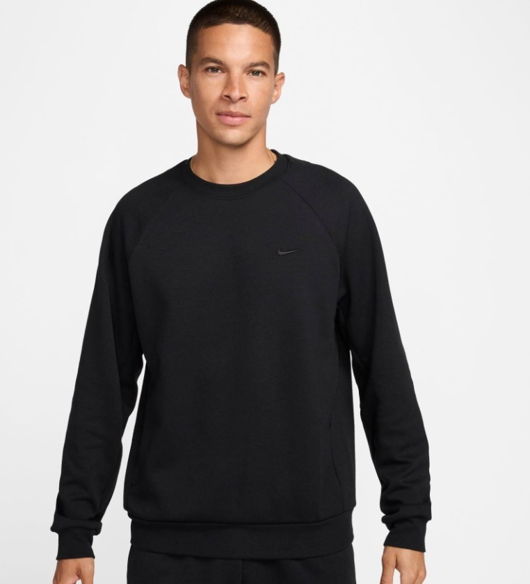 NEW Nike Primary Men's Dri-FIT UV Versatile Crew FZ0971-010, Black/Black Size XL