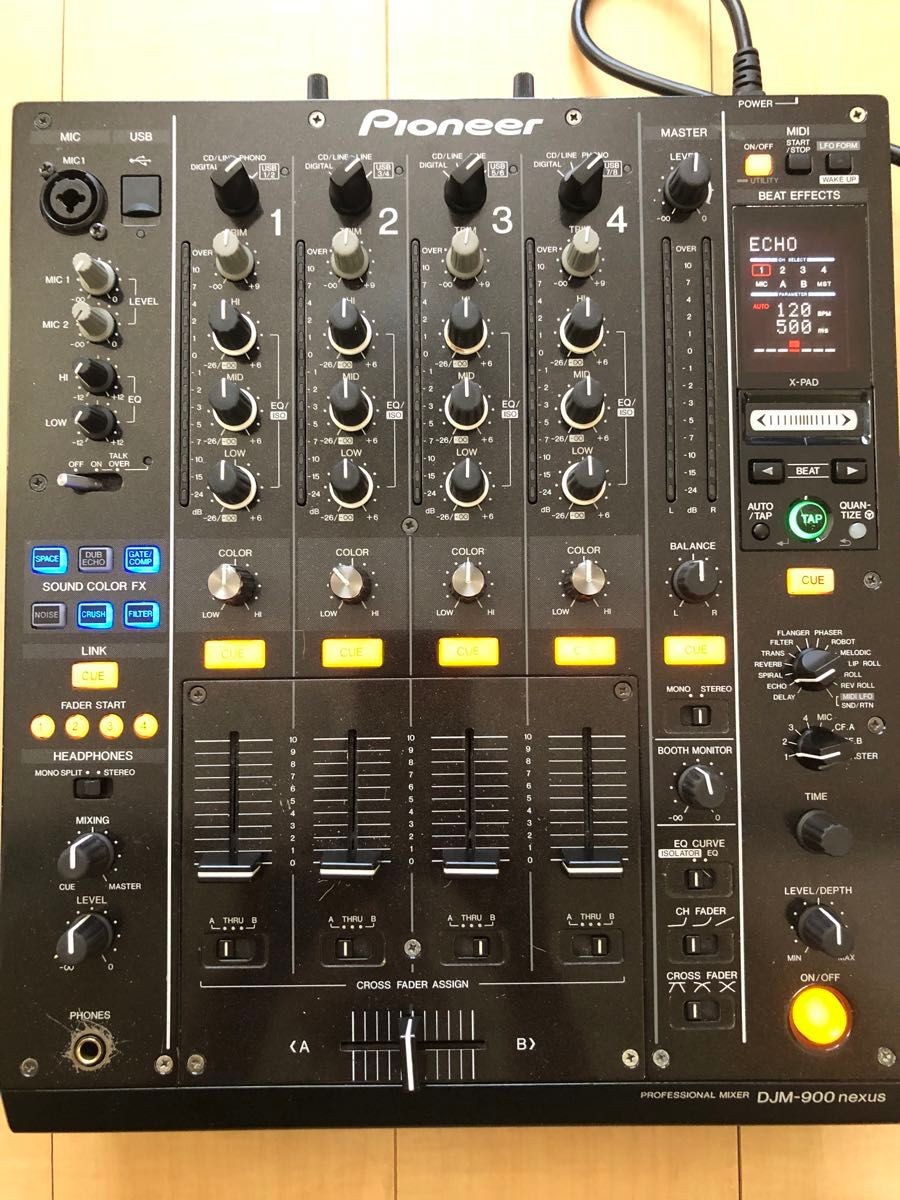 Pioneer DJM-900NXS Nexus Professional 4-Channel DJ Mixer 100V Tested Working