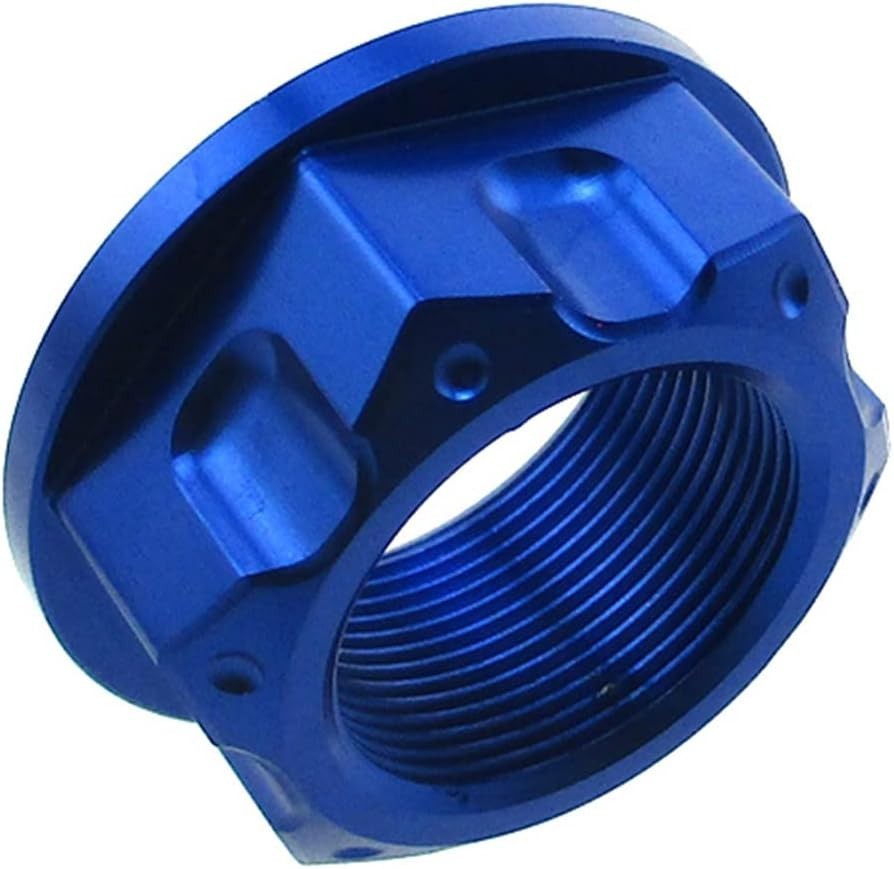 Durable Blue M22 Steering Stem Nut - Essential for Pit Dirt Bike Performance