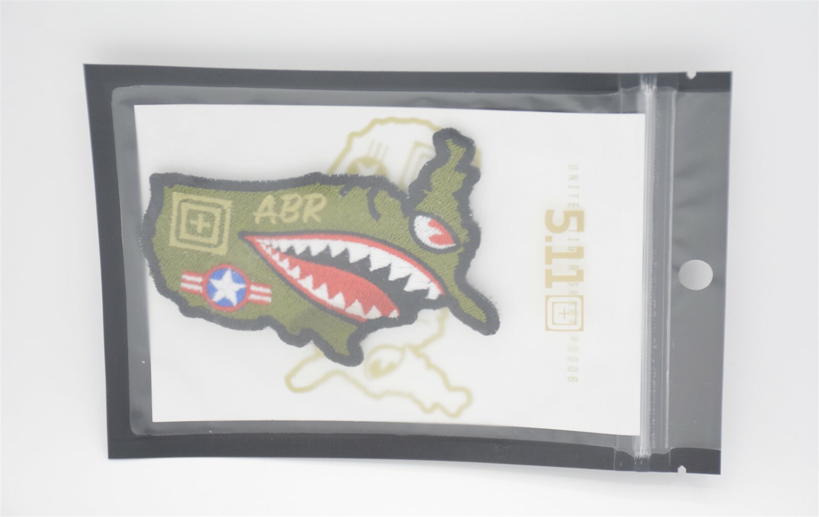5.11 TACTICAL "UNITED TIGER SHARK" LOGO PATCH HOOK/LOOP BACKING BRAND NEW RARE!!