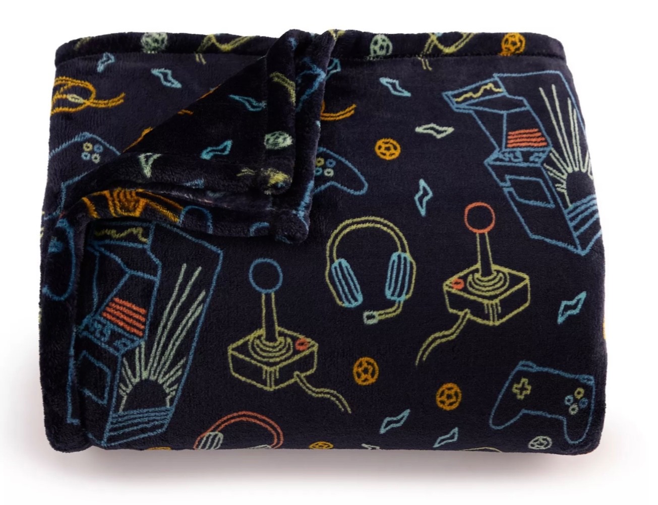 Gaming Black Soft Plush Throw Blanket 5' x 6 ft - The Big One -New