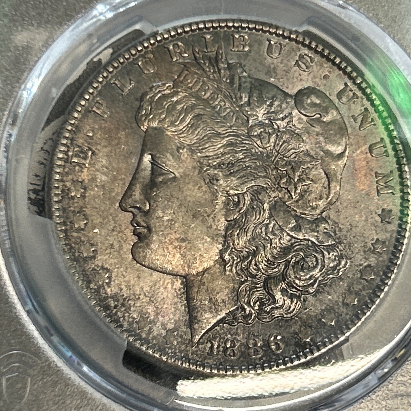 1886 Morgan Silver Dollar PCGS MS63 Toner