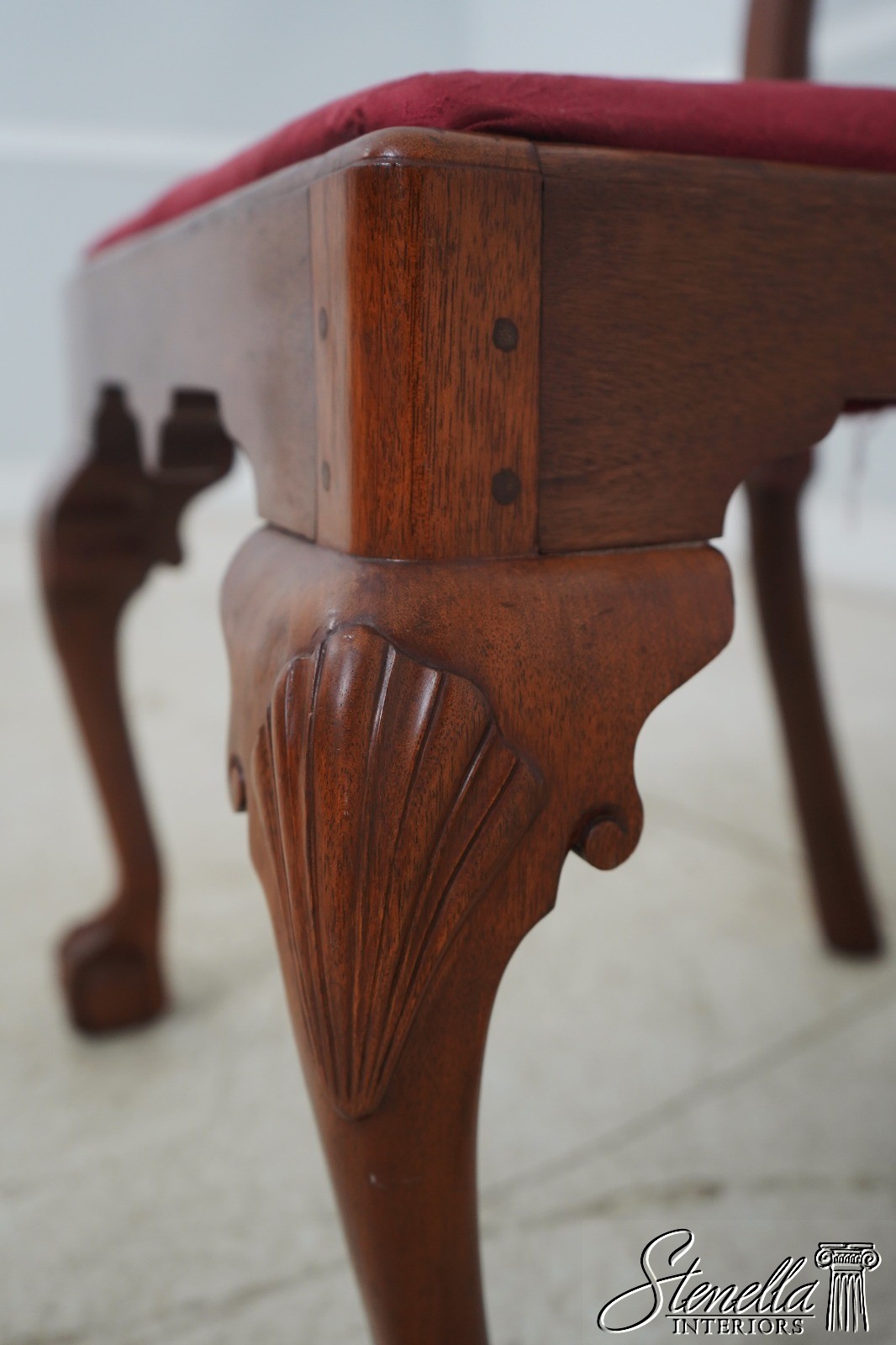 65223EC: Pair Bench Made Chippendale Mahogany Side Chairs