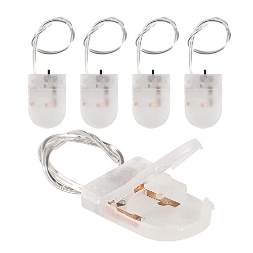 5pcs Button Battery Holder Coin Cell Battery Holder with Switch CR2032 1 Clear