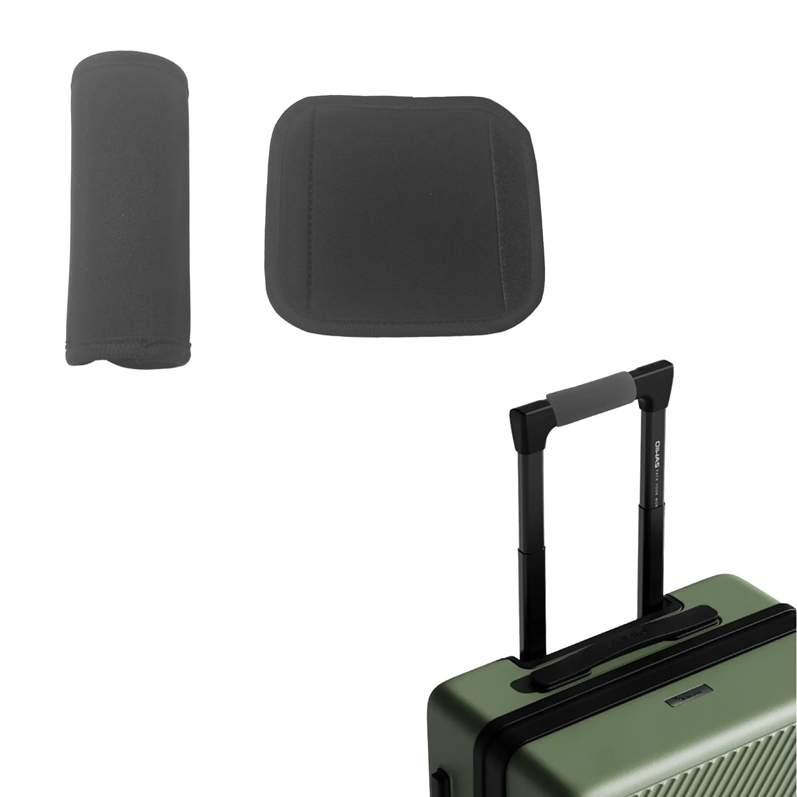 2PCS Soft Luggage Handle Wraps, Travel Suitcase Handle Cover Identifier Tags ...