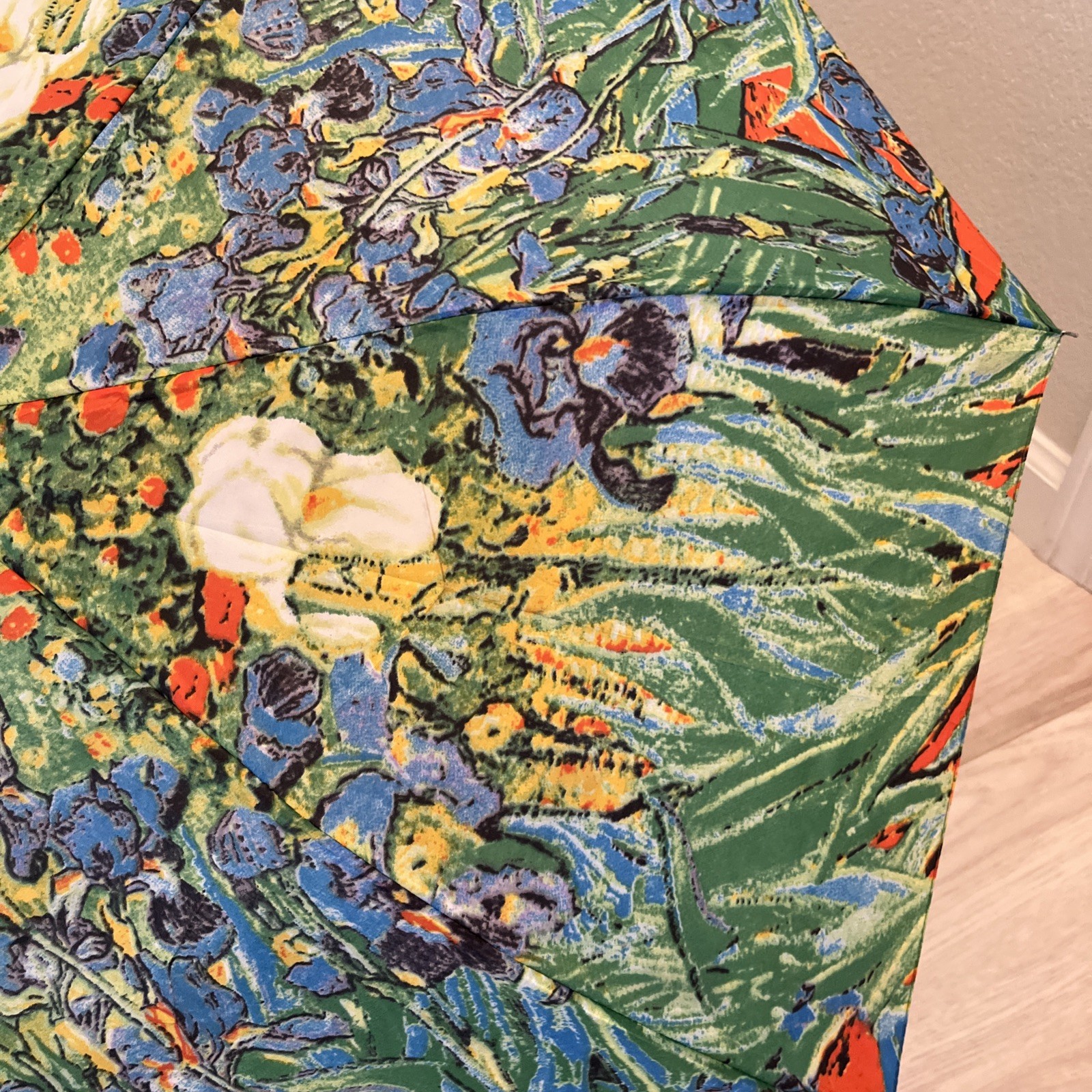 Van Gogh Irises Compact Travel Umbrella