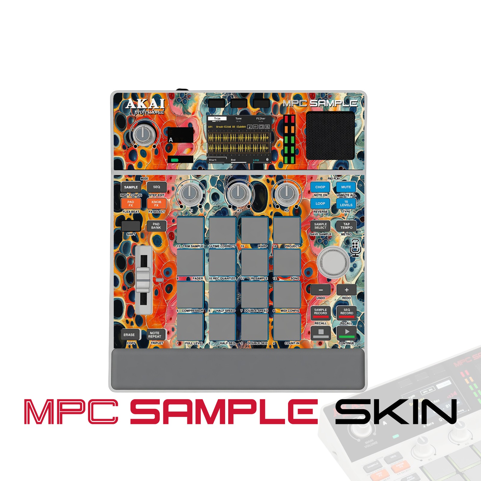 Akai MPC Sample Skin / Liquid Color Flow