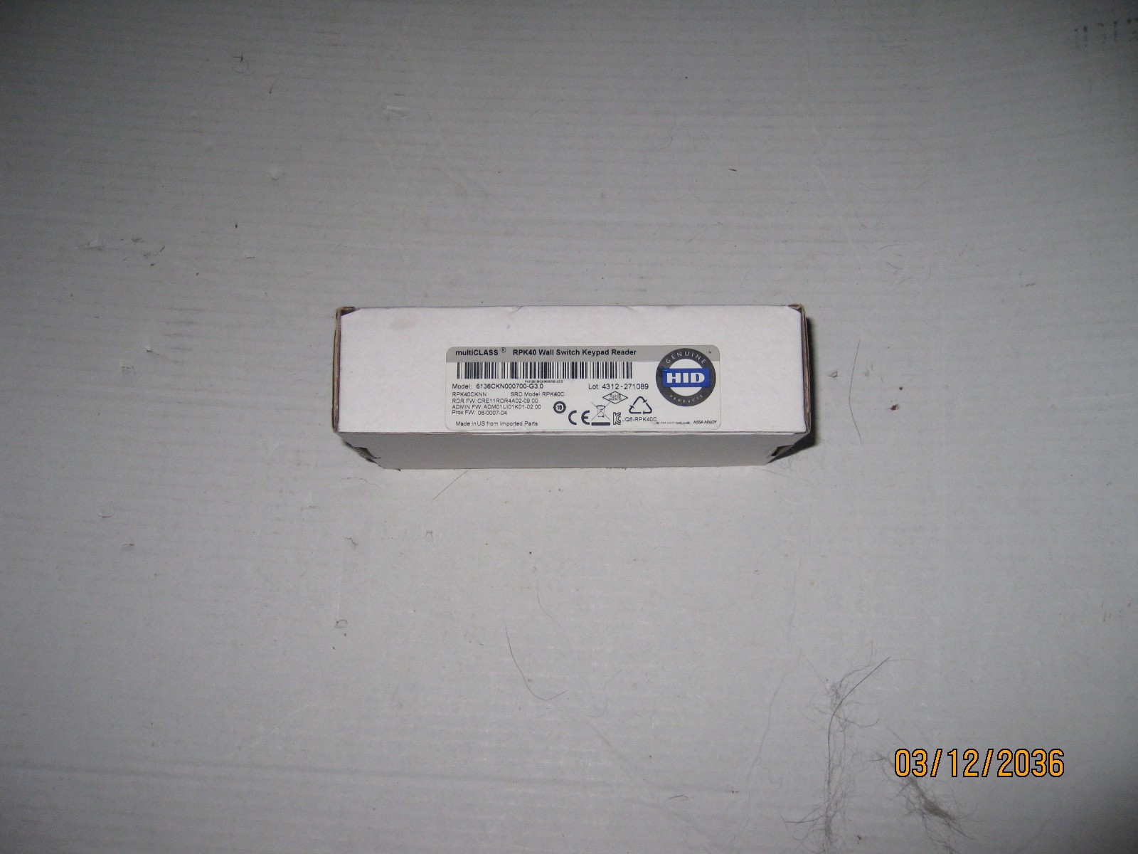 HID multiClass RPK30 Wall Switch Keypad Reader 6136CKN000700-G3.0 Model RPK4
