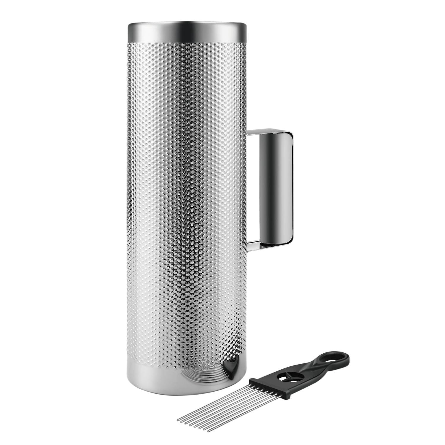 Metal Guiro with Scraper Shack 4" x 12" - Merengue Guira Dominicana - Round C...
