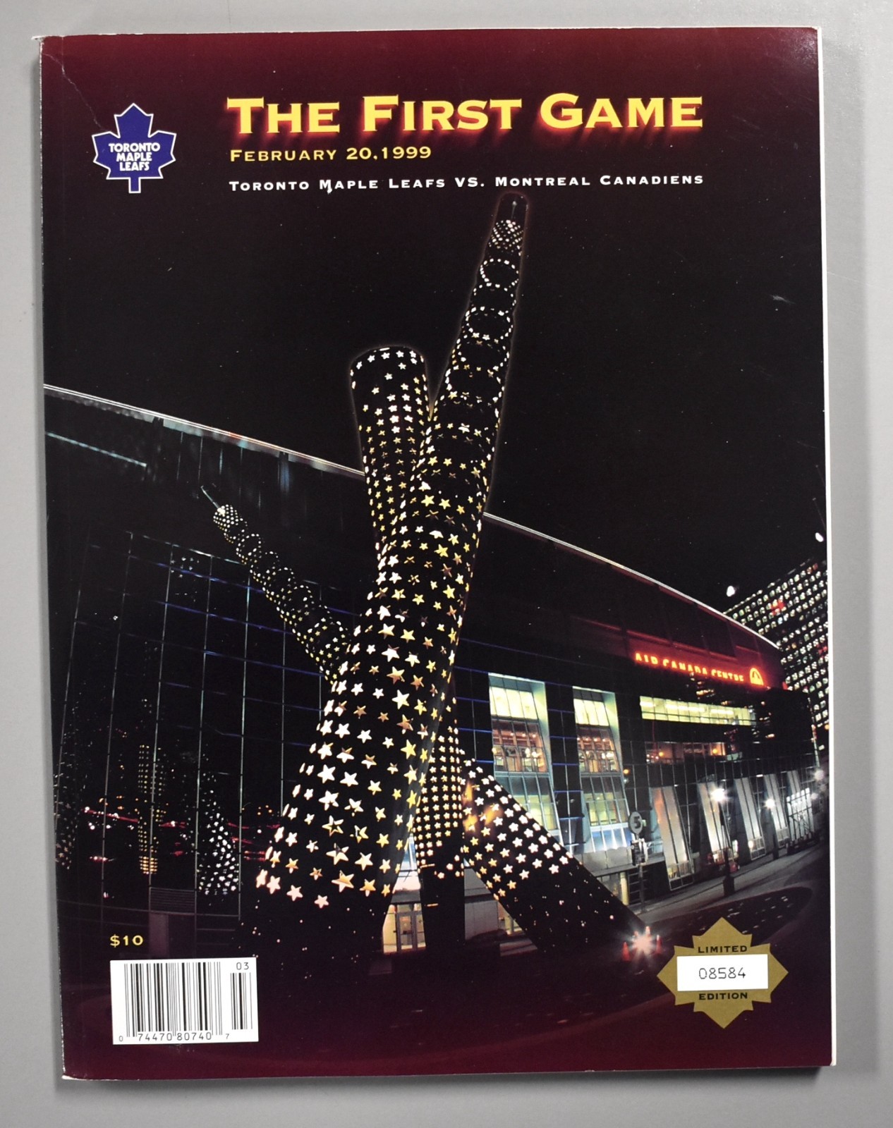 Toronto Maple Leafs vs Canadiens February 20th 1999 1st Game Air Canada Program